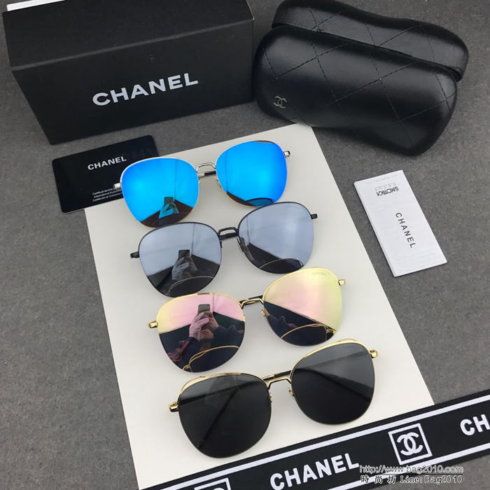 CHANEL香奈兒 2019新款 無框墨鏡 高清尼龍鏡片 太陽鏡  lly1554